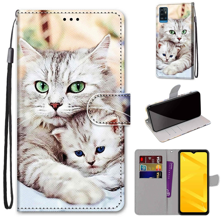 Coloured Drawing Cross Texture Horizontal Flip PU Leather Case with Holder & Card Slots & Wallet & Lanyard