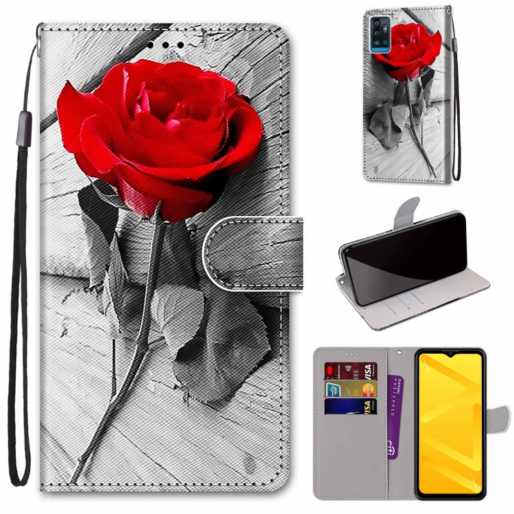 Coloured Drawing Cross Texture Horizontal Flip PU Leather Case with Holder & Card Slots & Wallet & Lanyard