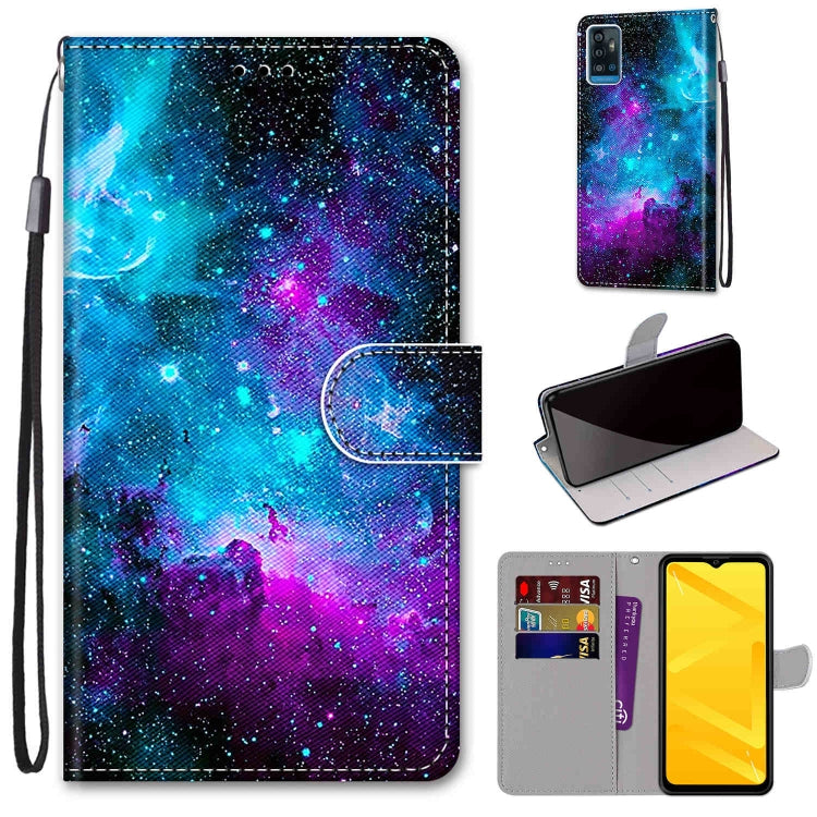 Coloured Drawing Cross Texture Horizontal Flip PU Leather Case with Holder & Card Slots & Wallet & Lanyard