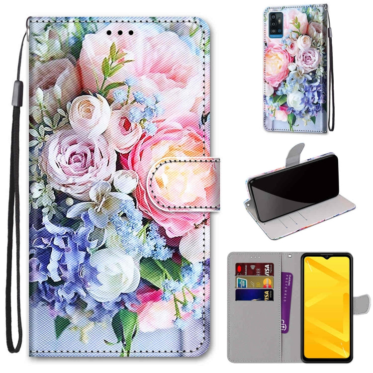 Coloured Drawing Cross Texture Horizontal Flip PU Leather Case with Holder & Card Slots & Wallet & Lanyard