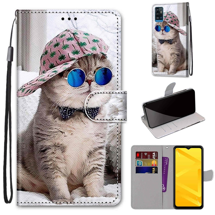 Coloured Drawing Cross Texture Horizontal Flip PU Leather Case with Holder & Card Slots & Wallet & Lanyard