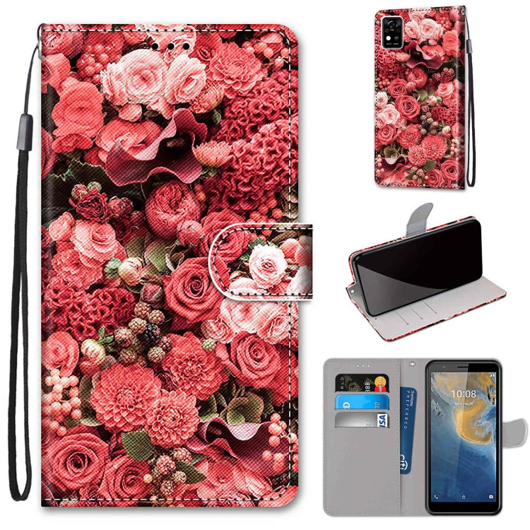 Coloured Drawing Cross Texture Horizontal Flip PU Leather Case with Holder & Card Slots & Wallet & Lanyard, For ZTE Blade A7s 2020