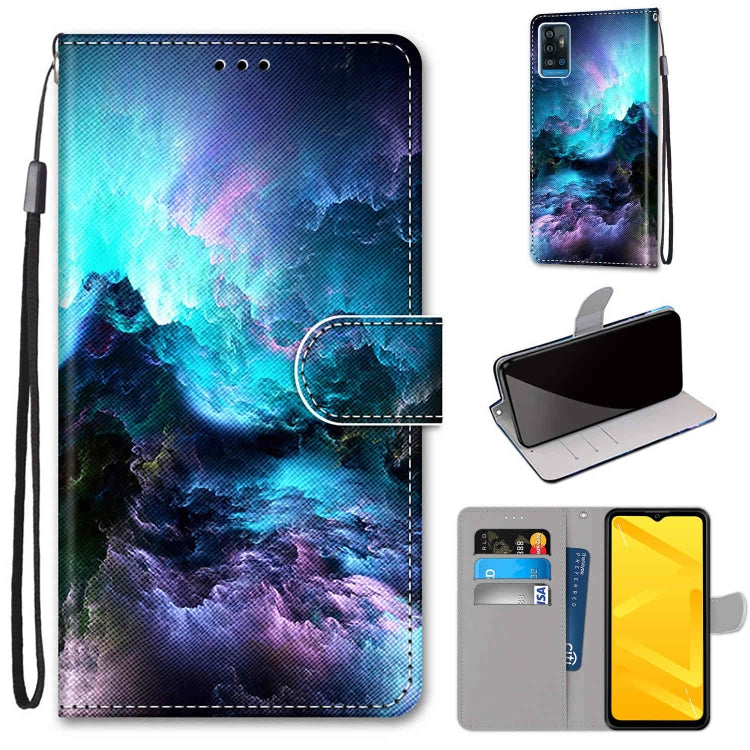 Coloured Drawing Cross Texture Horizontal Flip PU Leather Case with Holder & Card Slots & Wallet & Lanyard, For ZTE Blade A7s 2020