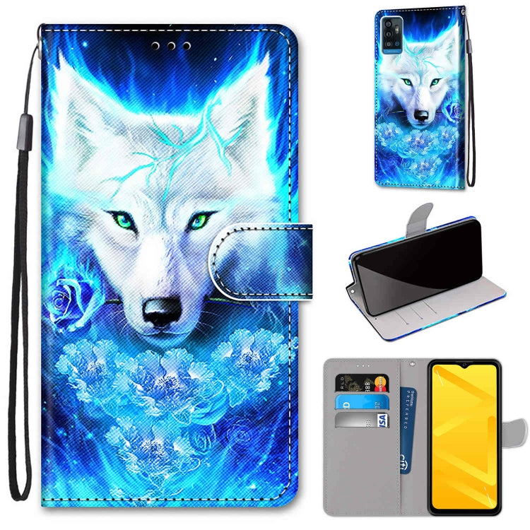 Coloured Drawing Cross Texture Horizontal Flip PU Leather Case with Holder & Card Slots & Wallet & Lanyard, For ZTE Blade A7s 2020