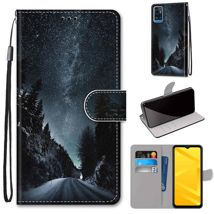 Coloured Drawing Cross Texture Horizontal Flip PU Leather Case with Holder & Card Slots & Wallet & Lanyard, For ZTE Blade A7s 2020