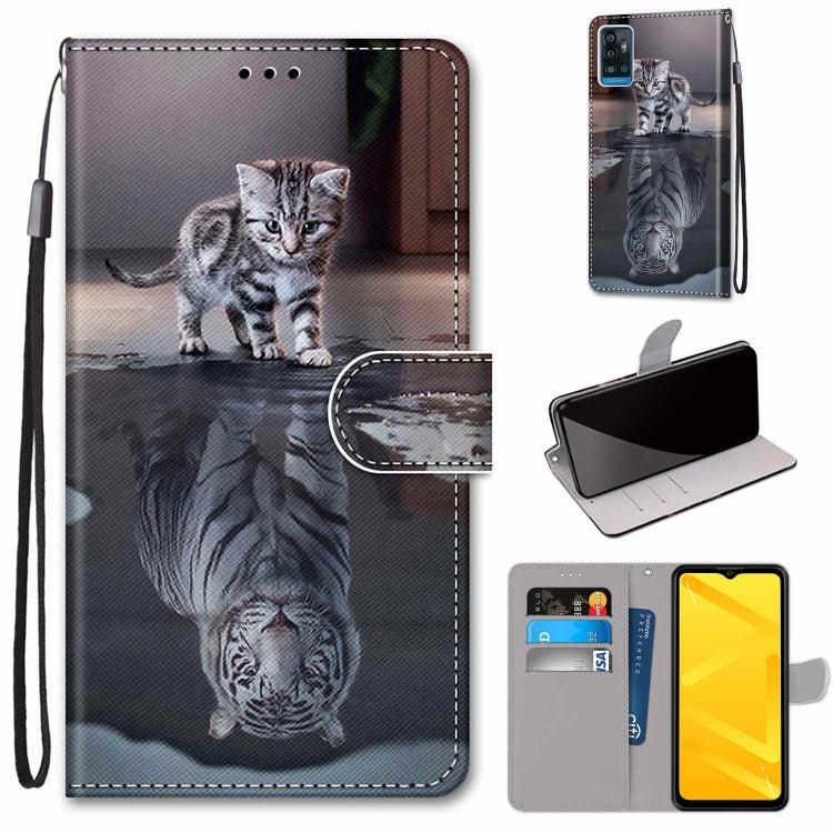 Coloured Drawing Cross Texture Horizontal Flip PU Leather Case with Holder & Card Slots & Wallet & Lanyard, For ZTE Blade A7s 2020