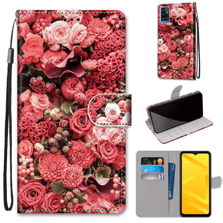 Coloured Drawing Cross Texture Horizontal Flip PU Leather Case with Holder & Card Slots & Wallet & Lanyard, For ZTE Blade A7s 2020