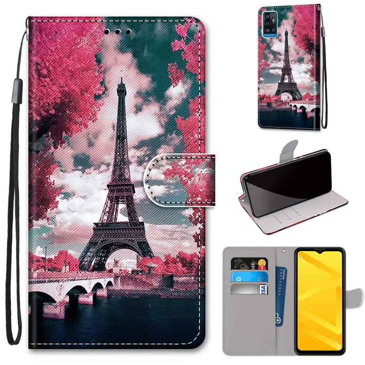 Coloured Drawing Cross Texture Horizontal Flip PU Leather Case with Holder & Card Slots & Wallet & Lanyard, For ZTE Blade A7s 2020