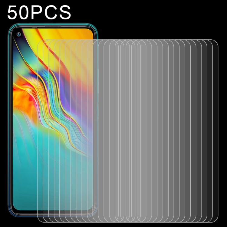 50 PCS 0.26mm 9H 2.5D Tempered Glass Film