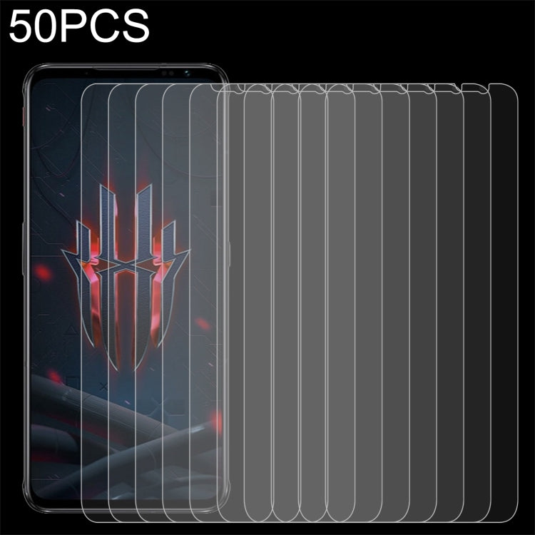 50 PCS 0.26mm 9H 2.5D Tempered Glass Film