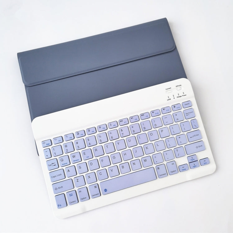 LX103 Solid Color Detachable Square Keycap Bluetooth Keyboard Leather Case with Stand — view 8