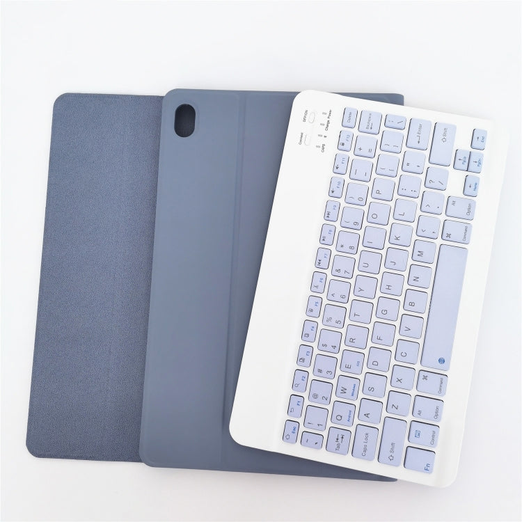 LX103 Solid Color Detachable Square Keycap Bluetooth Keyboard Leather Case with Stand — view 11