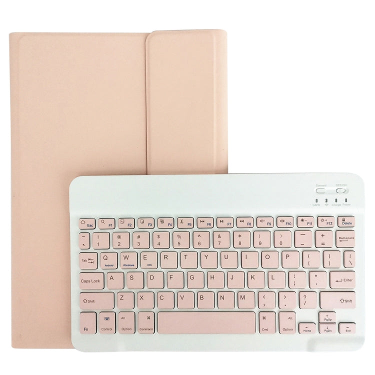 LX103 Solid Color Detachable Square Keycap Bluetooth Keyboard Leather Case with Stand — view 12