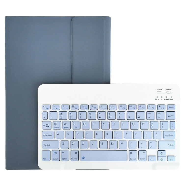 LX103 Solid Color Detachable Square Keycap Bluetooth Keyboard Leather Case with Stand — view 14