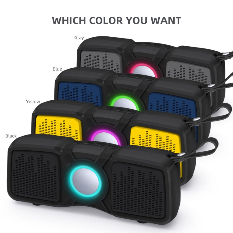 New Rixing NR-9011 Bluetooth 5.0 Portable Outdoor Wireless Bluetooth Speaker — Blue
