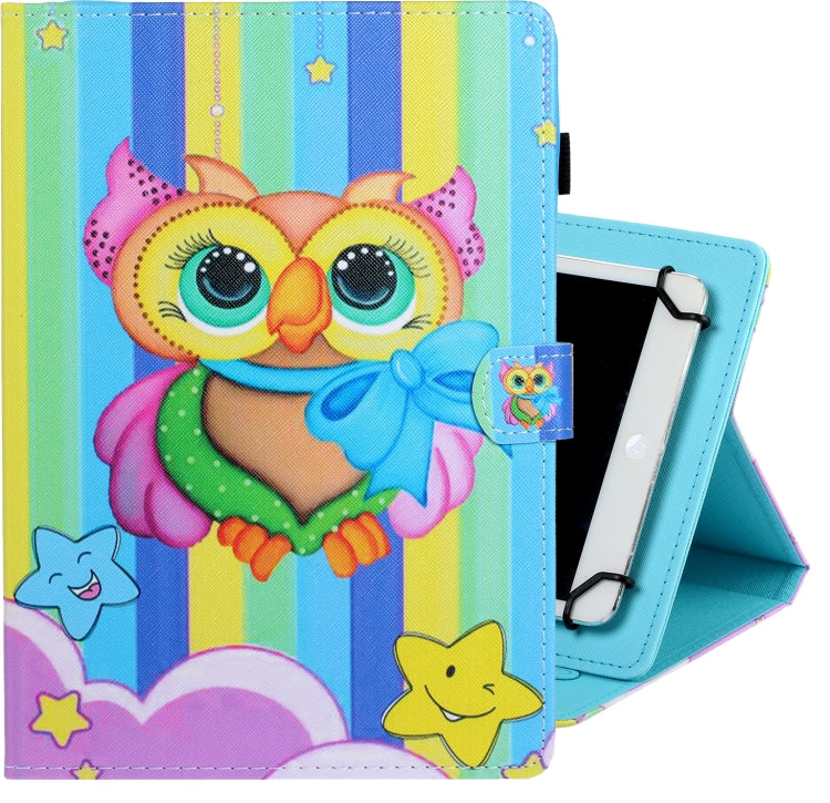 Universal Colored Drawing Horizontal Flip PU Leather Case with Holder & Card Slot — view 17