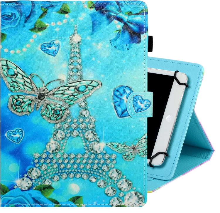 Universal Colored Drawing Horizontal Flip PU Leather Case with Holder & Card Slot — view 18