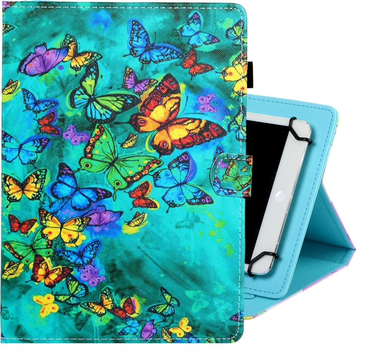 Universal Colored Drawing Horizontal Flip PU Leather Case with Holder & Card Slot — view 27