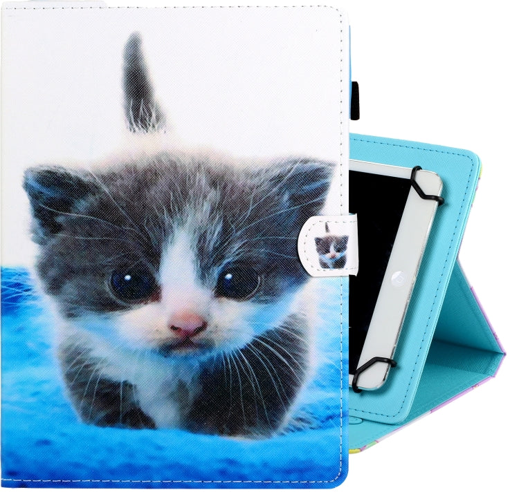 Universal Colored Drawing Horizontal Flip PU Leather Case with Holder & Card Slot — view 30