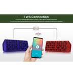 NewRixing NR-3021 TWS Hollow Triangle Pattern Bluetooth Speaker — view 10