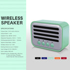New Rixing NR-102 Mini TWS Bluetooth Speaker — Black