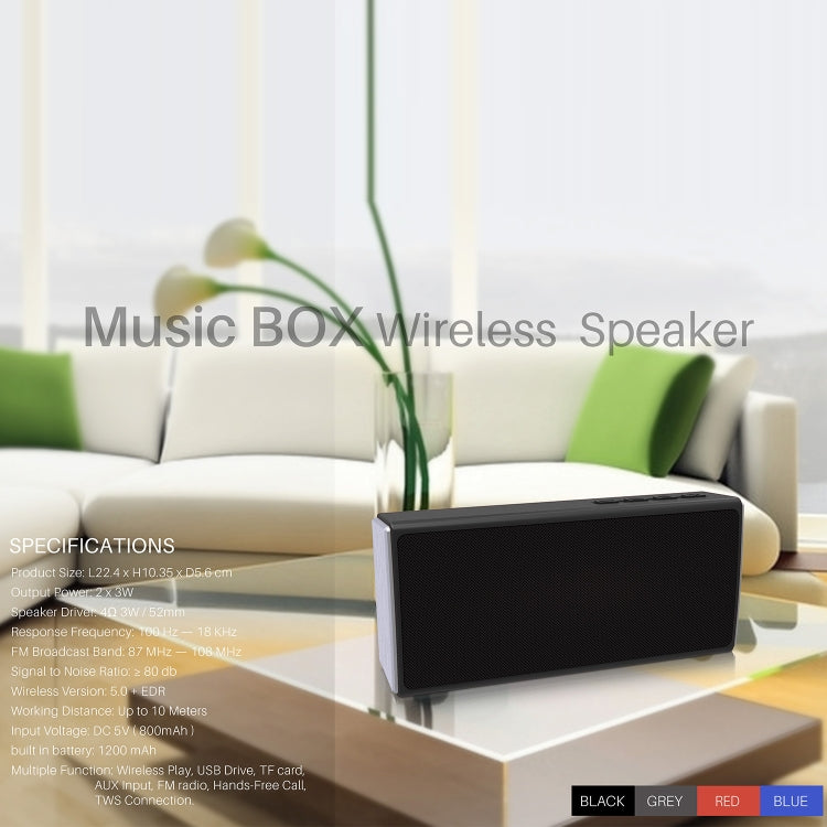 NewRixing NR-5012 Desktop Plating Bluetooth Speakerr, Support Hands-free Call / TF Card / FM / U Disk