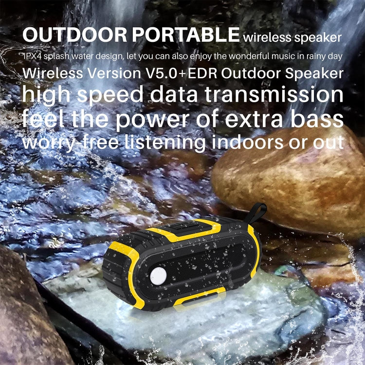 NewRixing NR-5016 Outdoor Splash-proof Water Bluetooth Speaker, Support Hands-free Call / TF Card / FM / U Disk
