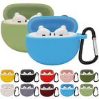 Anti-fall Wireless Earphone Silicone Protective Case with Hook — Lavender