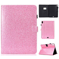 Varnish Glitter Powder Horizontal Flip Leather Case with Holder & Card Slot