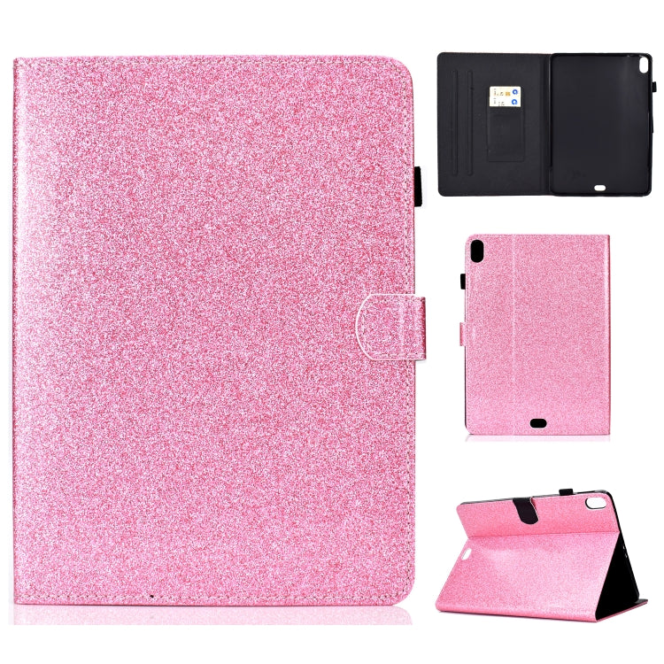 Varnish Glitter Powder Horizontal Flip Leather Case with Holder & Card Slot