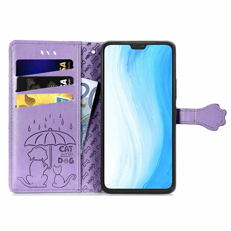 Lovely Cat and Dog Embossing Pattern Horizontal Flip Leather Case, with Holder & Card Slots & Wallet & Cartoon Clasp & Lanyard