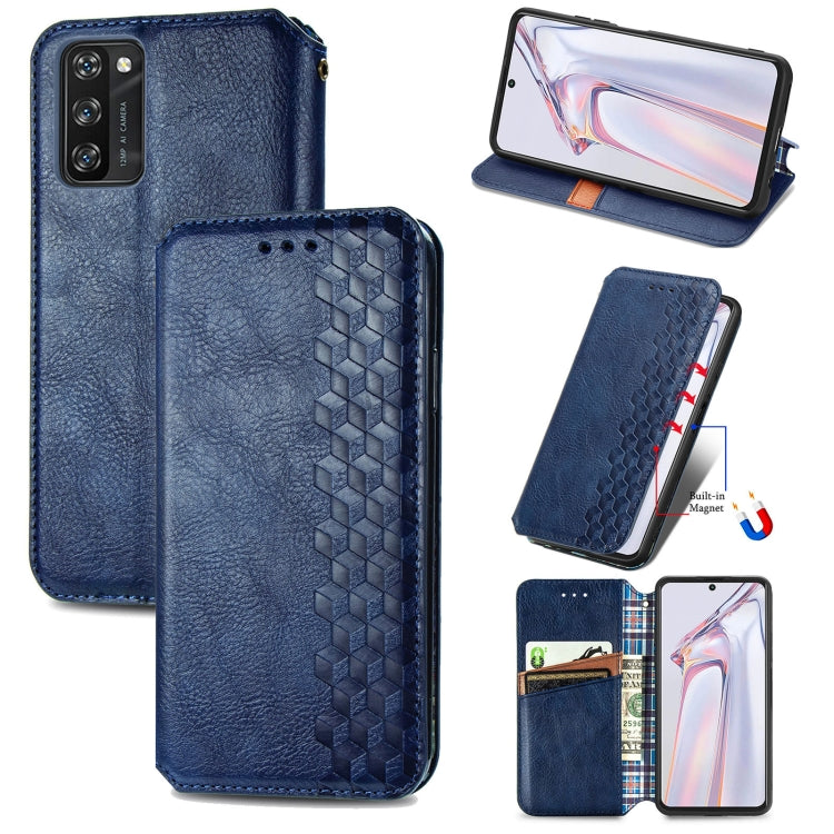 Cubic Grid Pressed Horizontal Flip Magnetic PU Leather Case with Holder & Card Slots & Wallet, For OUKITEL C21 Pro, For UMIDIGI Bison GT