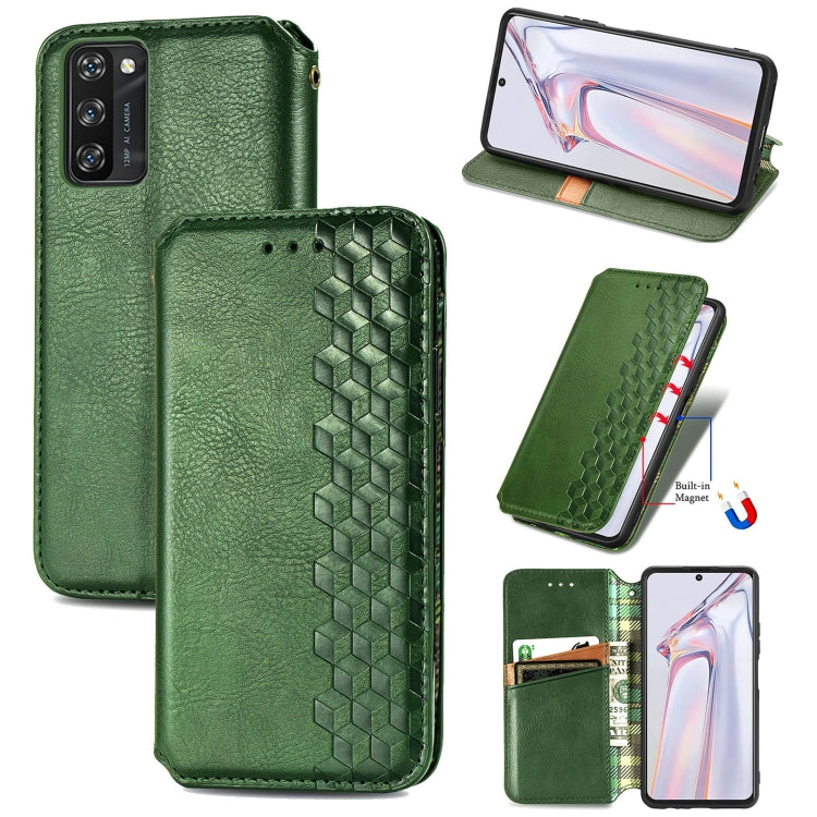 Cubic Grid Pressed Horizontal Flip Magnetic PU Leather Case with Holder & Card Slots & Wallet, For OUKITEL C21 Pro, For UMIDIGI Bison GT