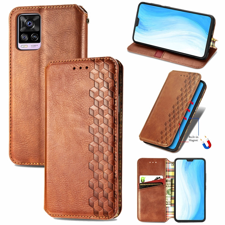 Cubic Grid Pressed Horizontal Flip Magnetic PU Leather Case with Holder & Card Slots & Wallet, For OUKITEL C21 Pro, For UMIDIGI Bison GT