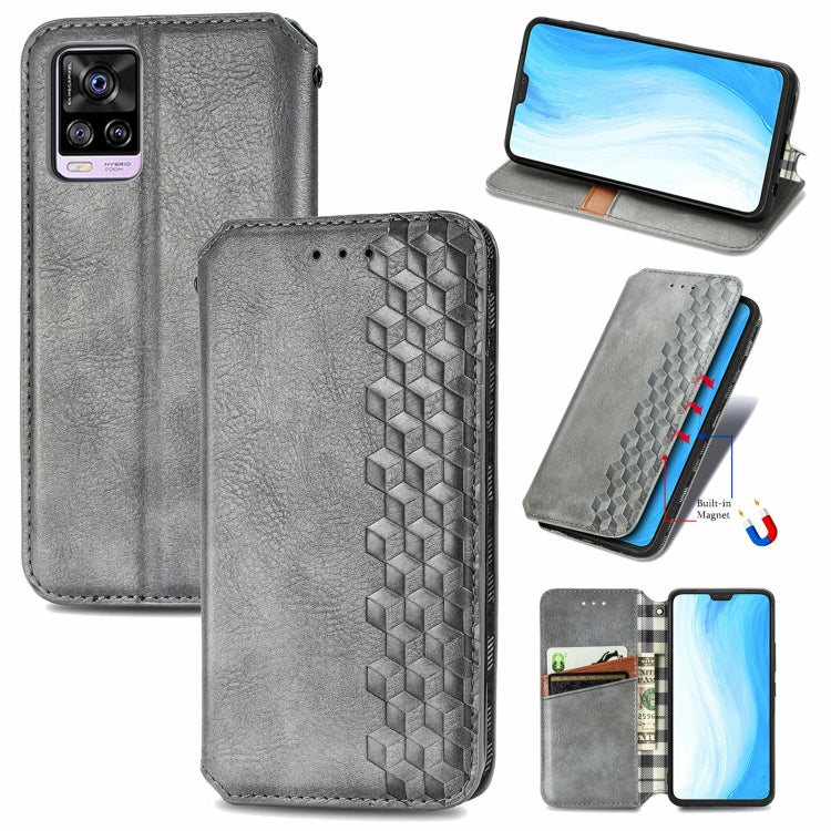 Cubic Grid Pressed Horizontal Flip Magnetic PU Leather Case with Holder & Card Slots & Wallet, For OUKITEL C21 Pro, For UMIDIGI Bison GT