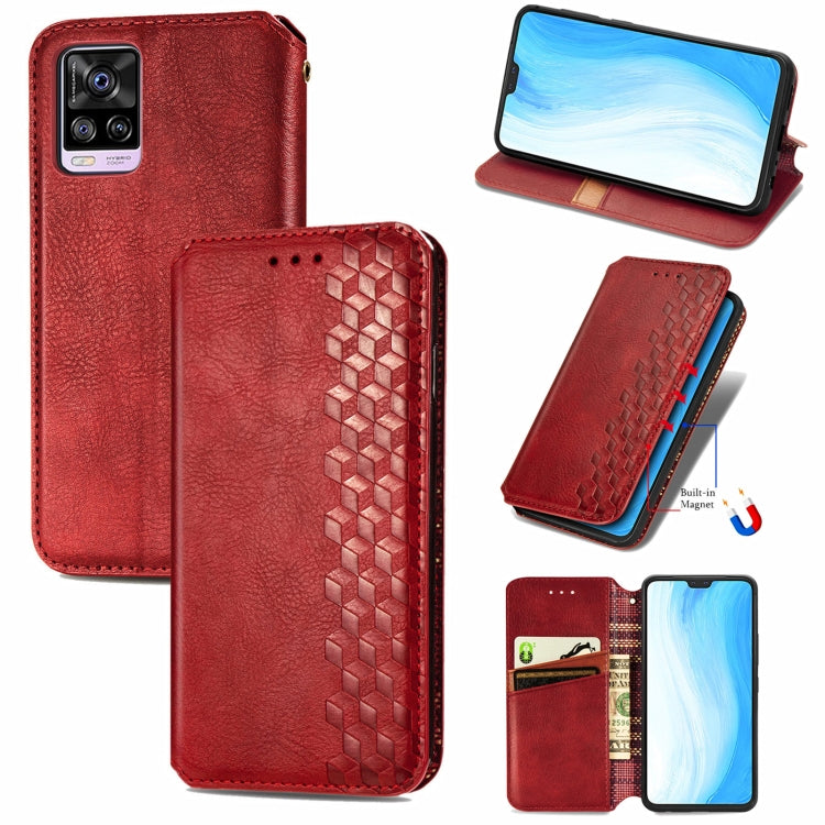Cubic Grid Pressed Horizontal Flip Magnetic PU Leather Case with Holder & Card Slots & Wallet, For OUKITEL C21 Pro, For UMIDIGI Bison GT