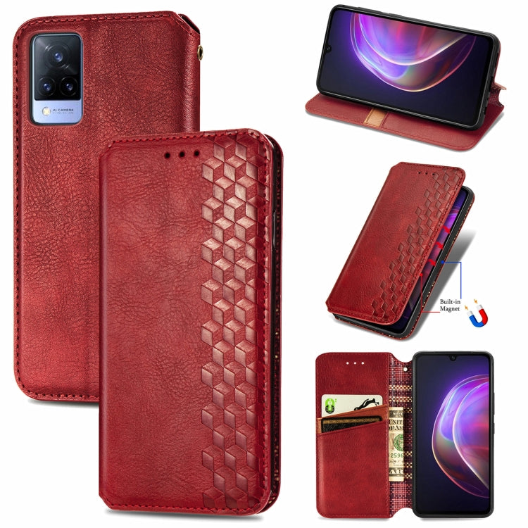 Cubic Grid Pressed Horizontal Flip Magnetic PU Leather Case with Holder & Card Slots & Wallet, For OUKITEL C21 Pro, For UMIDIGI Bison GT