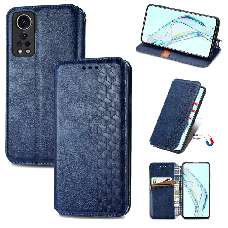 Cubic Grid Pressed Horizontal Flip Magnetic PU Leather Case with Holder & Card Slots & Wallet, For OUKITEL C21 Pro, For UMIDIGI Bison GT