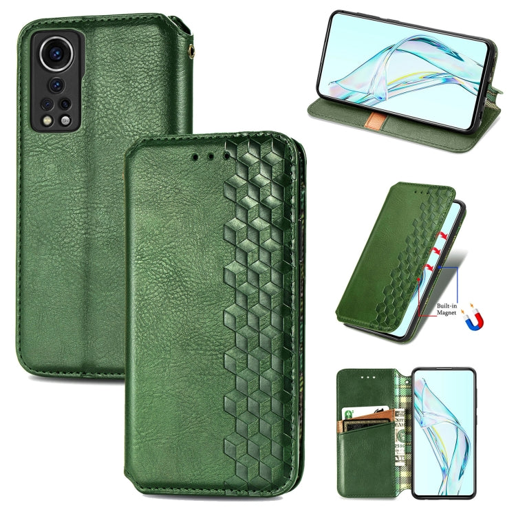 Cubic Grid Pressed Horizontal Flip Magnetic PU Leather Case with Holder & Card Slots & Wallet, For OUKITEL C21 Pro, For UMIDIGI Bison GT