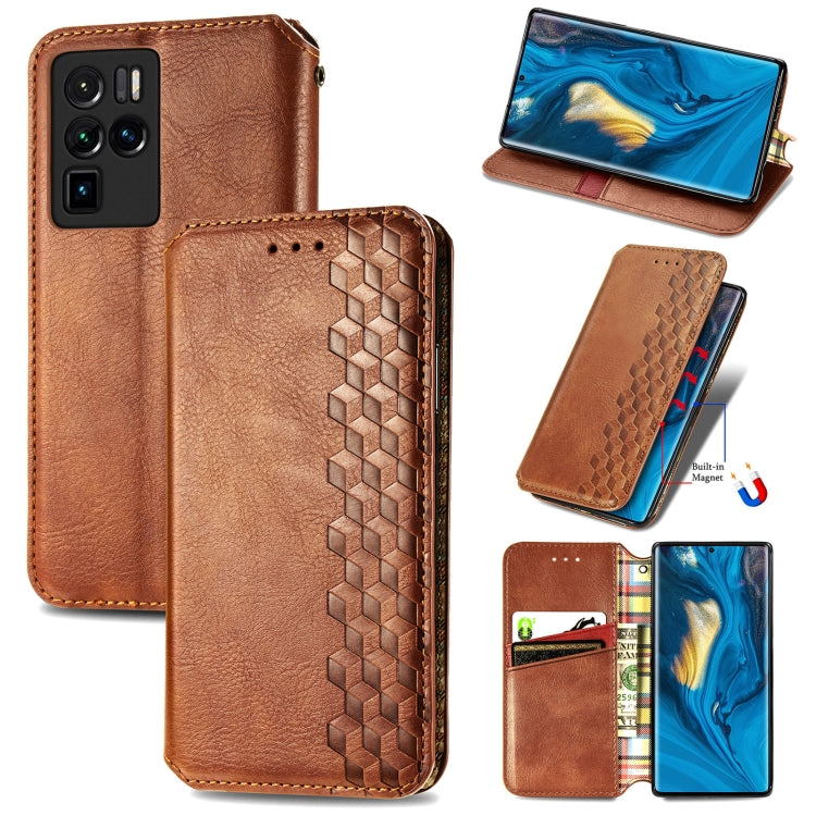 Cubic Grid Pressed Horizontal Flip Magnetic PU Leather Case with Holder & Card Slots & Wallet, For OUKITEL C21 Pro, For UMIDIGI Bison GT