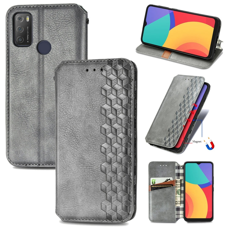 Cubic Grid Pressed Horizontal Flip Magnetic PU Leather Case with Holder & Card Slots & Wallet, For OUKITEL C21 Pro, For UMIDIGI Bison GT