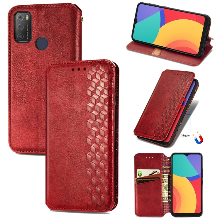 Cubic Grid Pressed Horizontal Flip Magnetic PU Leather Case with Holder & Card Slots & Wallet, For OUKITEL C21 Pro, For UMIDIGI Bison GT