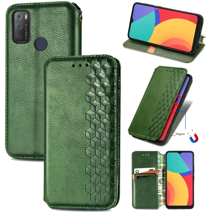 Cubic Grid Pressed Horizontal Flip Magnetic PU Leather Case with Holder & Card Slots & Wallet, For OUKITEL C21 Pro, For UMIDIGI Bison GT