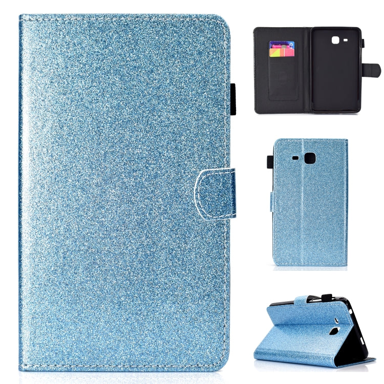Varnish Glitter Powder Horizontal Flip Leather Case with Holder & Card Slot — For Galaxy Tab S6