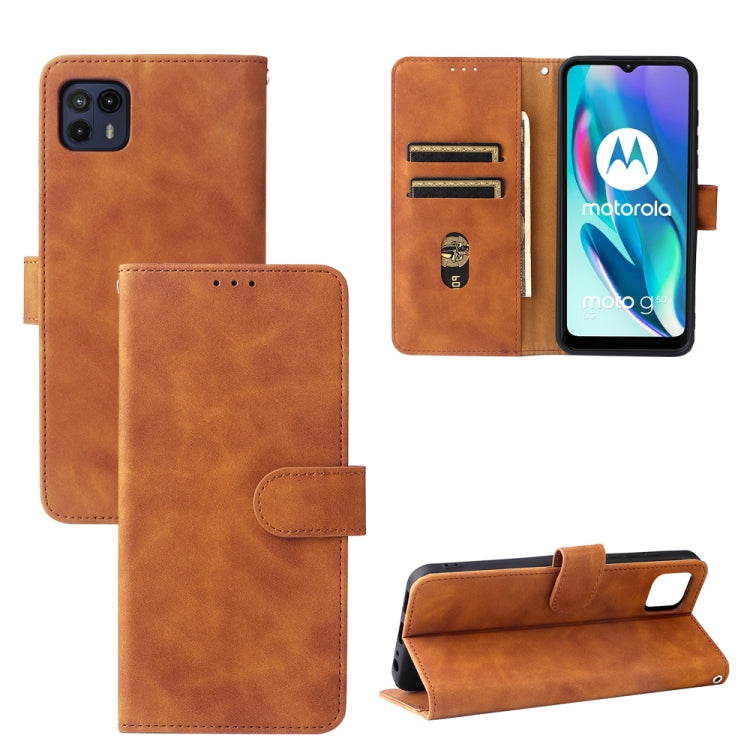 Solid Color Skin Feel Magnetic Buckle Horizontal Flip Calf Texture PU Leather Case with Holder & Card Slots & Wallet, For Doogee S59 / S59 Pro