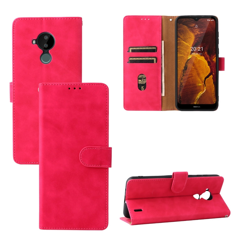 Solid Color Skin Feel Magnetic Buckle Horizontal Flip Calf Texture PU Leather Case with Holder & Card Slots & Wallet, For Doogee S59 / S59 Pro