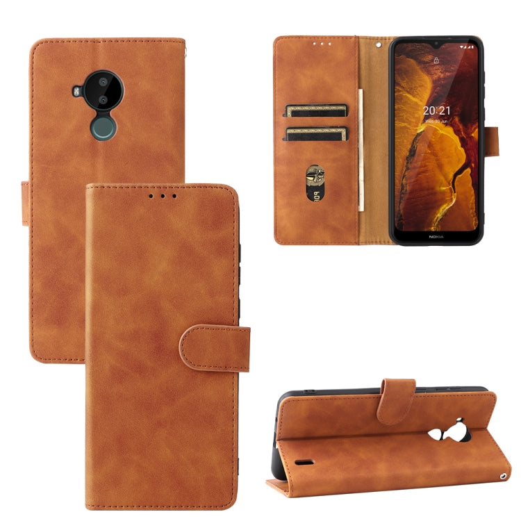 Solid Color Skin Feel Magnetic Buckle Horizontal Flip Calf Texture PU Leather Case with Holder & Card Slots & Wallet, For Doogee S59 / S59 Pro