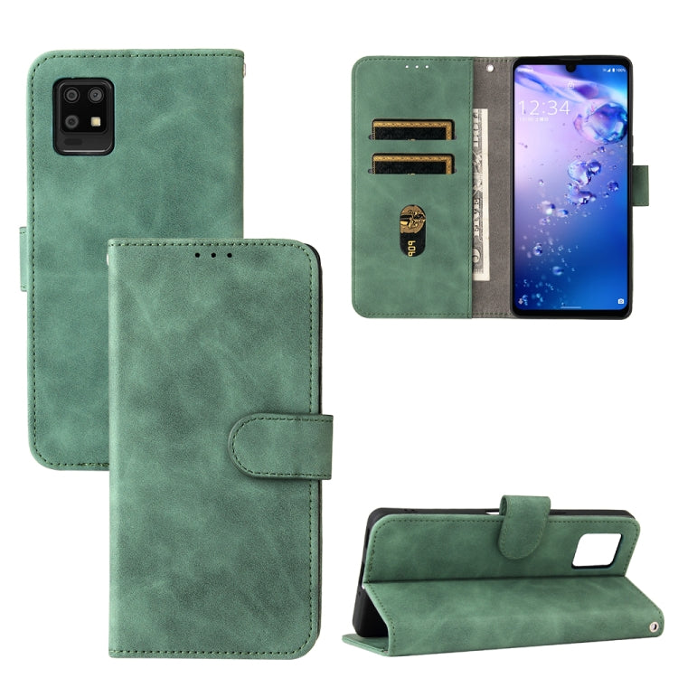 Solid Color Skin Feel Magnetic Buckle Horizontal Flip Calf Texture PU Leather Case with Holder & Card Slots & Wallet, For Doogee S59 / S59 Pro