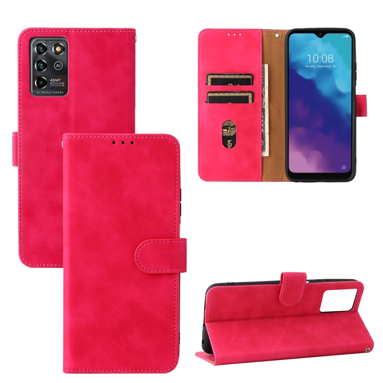 Solid Color Skin Feel Magnetic Buckle Horizontal Flip Calf Texture PU Leather Case with Holder & Card Slots & Wallet, For Doogee S59 / S59 Pro