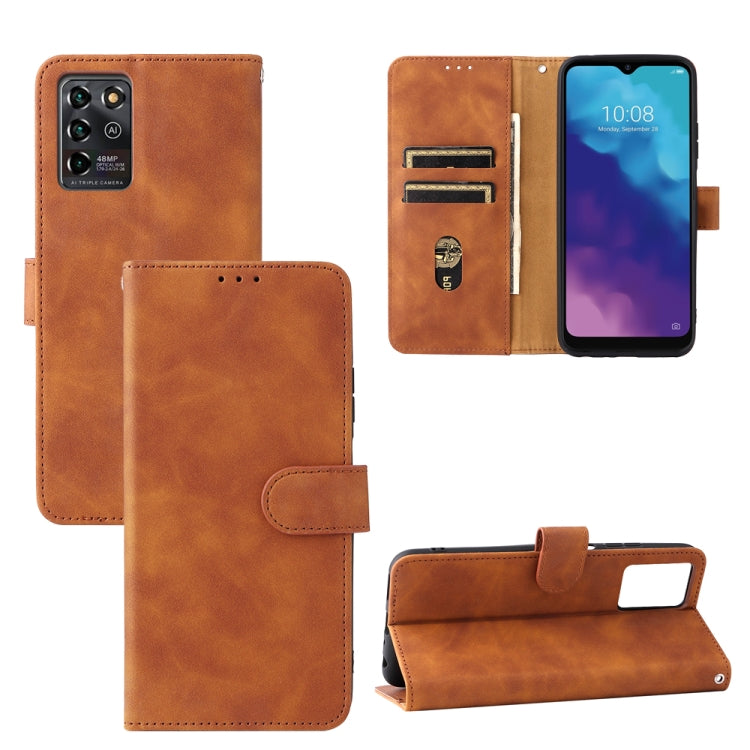 Solid Color Skin Feel Magnetic Buckle Horizontal Flip Calf Texture PU Leather Case with Holder & Card Slots & Wallet, For Doogee S59 / S59 Pro